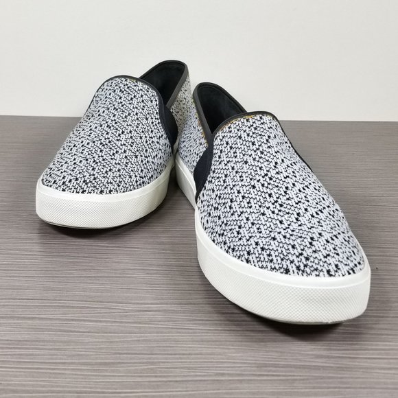 Vince Blair Yeti Knit Slip-On Skate Sneakers, Black & White, Womens Sizes 9 & 10 - Picture 4 of 9